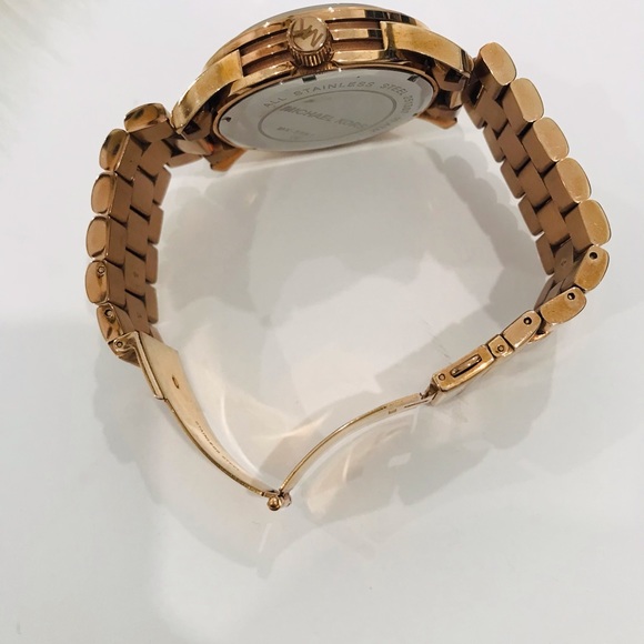 Michael Kors- Rose Gold Runway Pave Watch - Picture 4 of 6